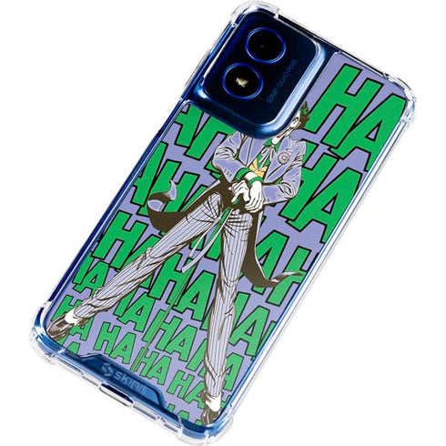 DC Comics The Joker Vintage pose pattern Moto G 5G (2024) Clear Case